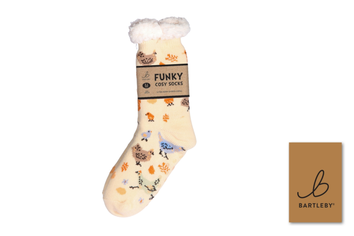 Ladies Sherpa Socks - Chicken
