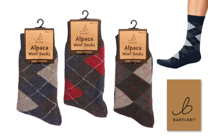Alpaca Short Socks, Argyle