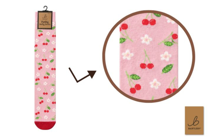 Funky Welly Socks - Floral Cherry