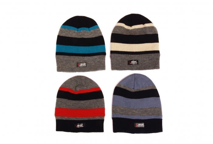 Boys Knitted Striped Ski Hat