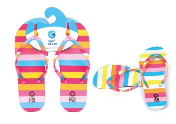 Girls Flip Flops - Striped
