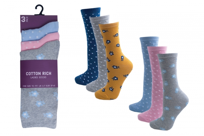 Ladies Patterned Socks 