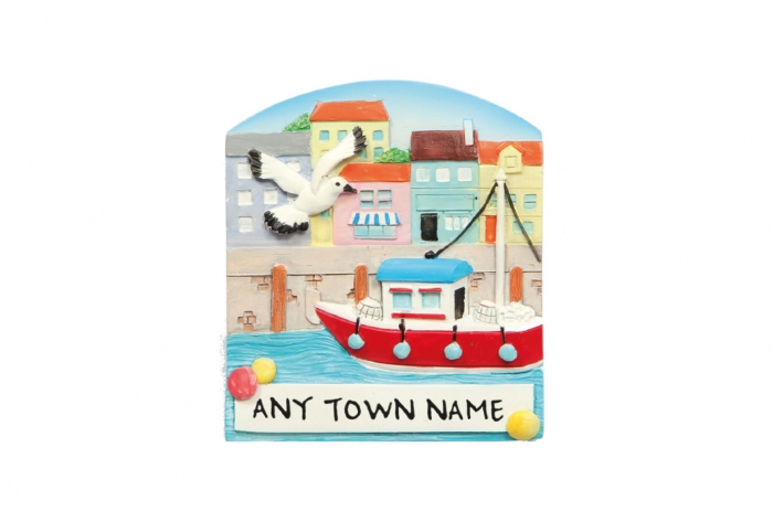 Quayside Harbour Magnet - Town Named