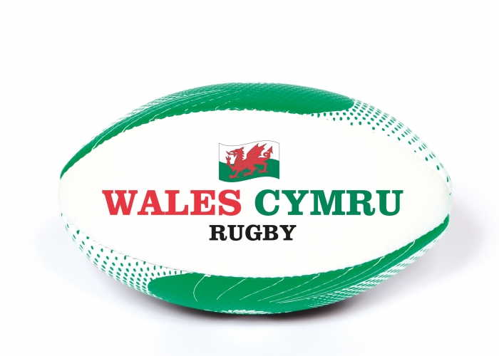 *FLAT* Rugby Ball - Wales, Large 12