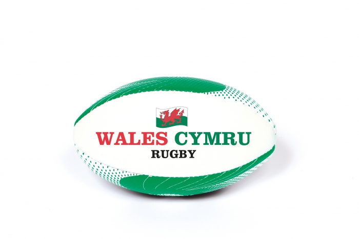 *FLAT* Rugby Ball - Wales, Small 8"