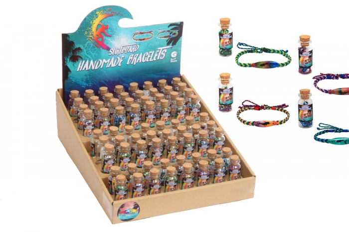 Wood Surfboard Bracelet In Bottle