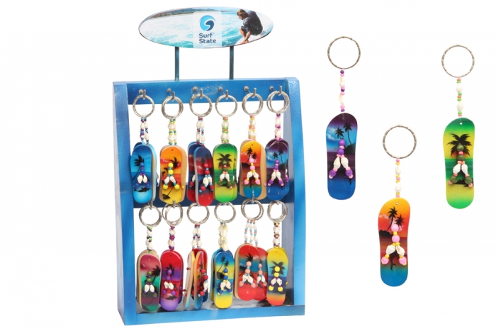 Keyring - Wood, Flip-flop