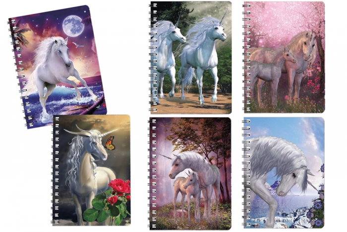 3D lenticular Notebook - Unicorns