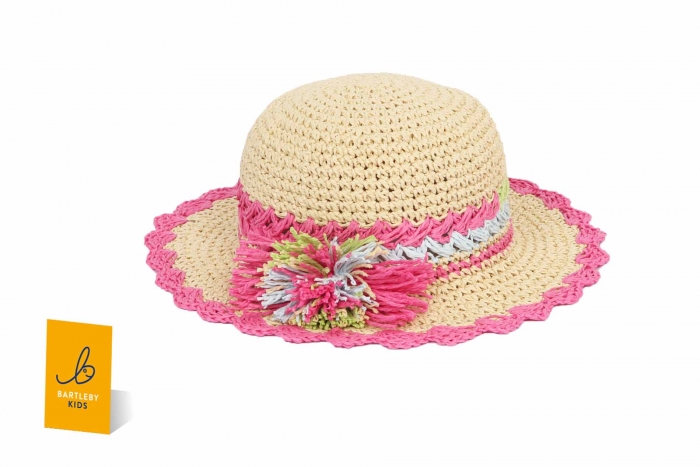 Girls Crochet Hat - With Flower