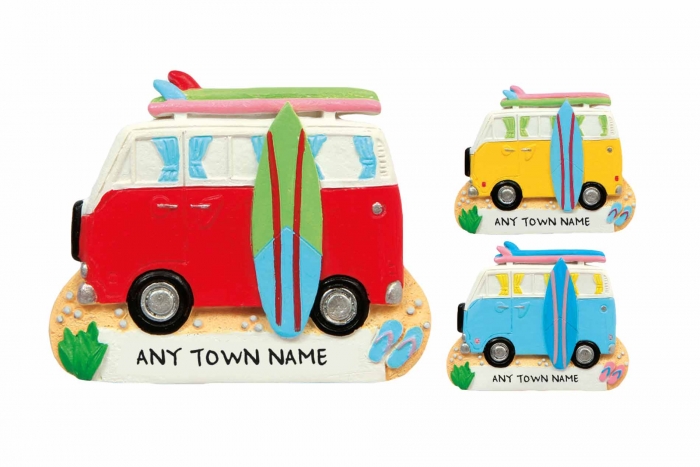 Surf Bus Magnet - Town Named