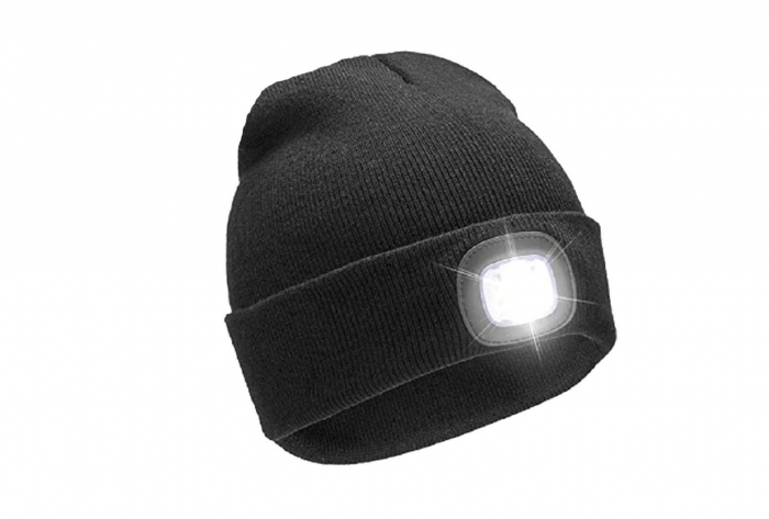 Men's Beanie Hat with Light 