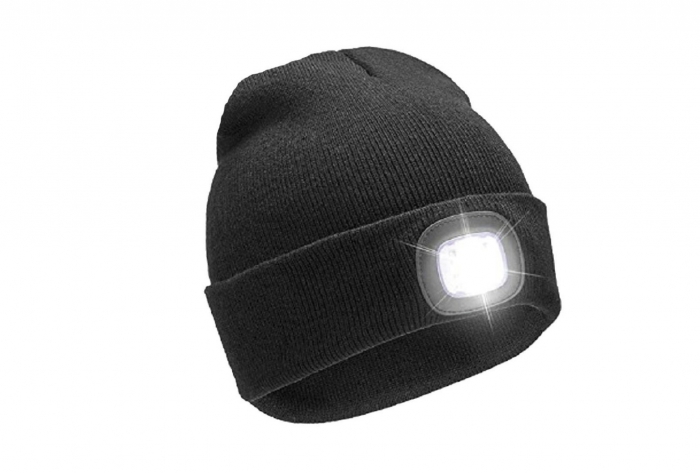 Men's Beanie Hat with Light