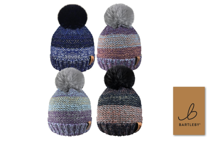 Ladies Sparkle Knit Bobble Hat 