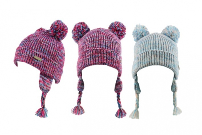 Child's Thermal Twin Bobble Hat