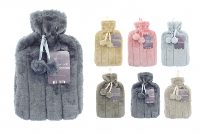 Hot Water Bottle - Deluxe Faux Fur
