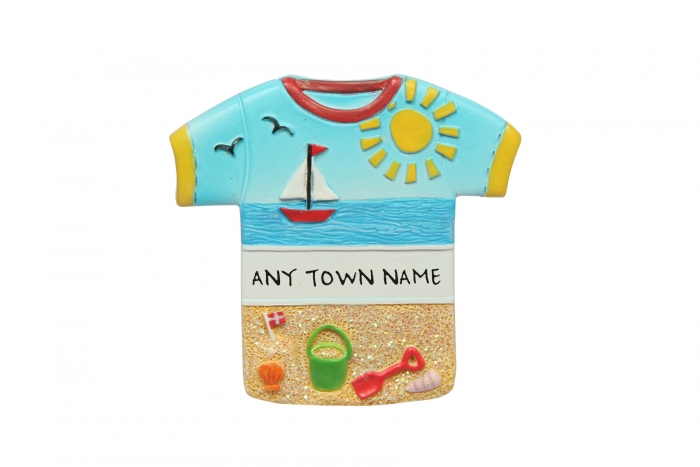 Beach T-Shirt Magnet - Town Named