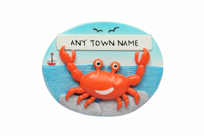 Happy Crab Magnet - Town Named