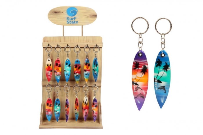 Surfboard Keyring On Stand- Devon