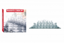 Chess & Draughts Set - Glass