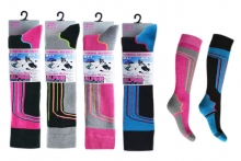 Ladies Long Ski Socks - Assorted