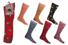 Ladies Printed Wellington Boot Socks