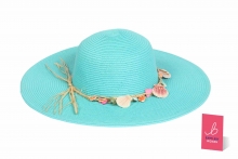 Ladies Coloured Hat With Shell Band
