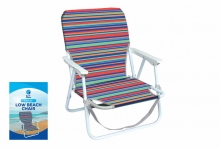 Bright Striped Beach Chair- Low