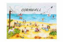 Cornwall Souvenir Seaside Tea Towel
